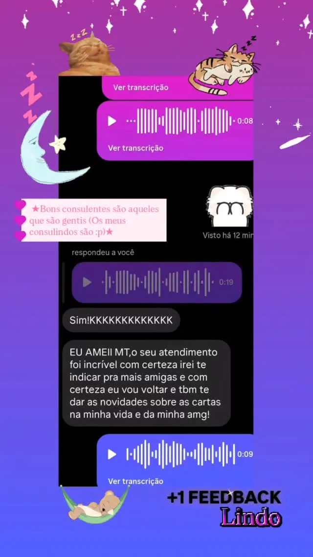 Captura de uma consulente satisfeita com o atendimento