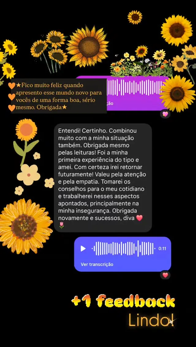 Captura de um feedback sobre uma leitura detalhada